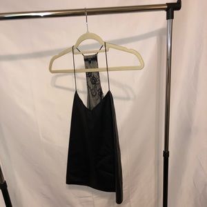 Tibi signature leather cami